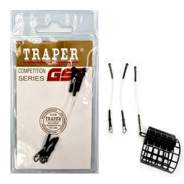 Łącznik Traper feeder link fluorocarbon 0.45mm 8cm