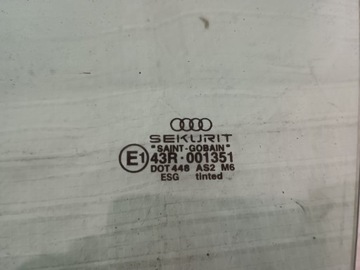 AUDI A2 SKLO (OKNO) DVEŘE LEVÝ PŘEDNÍ 43R-001351 DOT448 AS2 M6