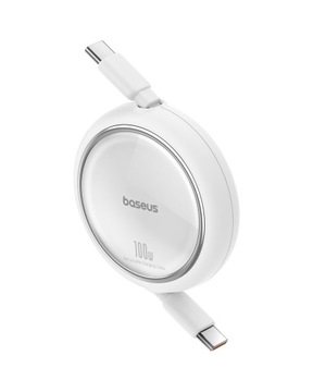 Кабель Baseus Free2Draw USB-C — USB-C, PD, 100 Вт, 1 м (белый)