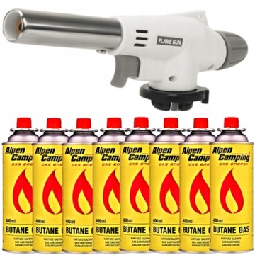 PALNIK GAZOWY KARTUSZ CERAMICZNY LUTLAMPA + 8x GAZ