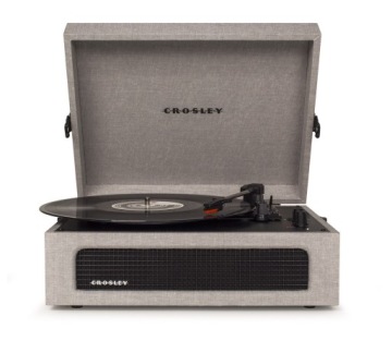 CROSLEY: VOYAGER PORTABLE TURNTABLE (GREY) - NOW WITH BLUETOOTH OUT