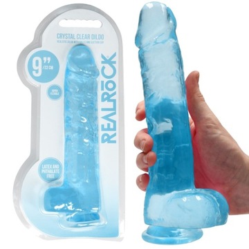 25 cm - Realistyczne dildo z jądrami i przyssawką,