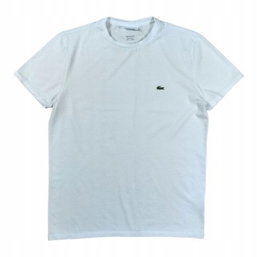 Koszulka T-shirt LACOSTE Biała Pima Cotton Męska M