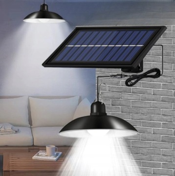 КОМПЛЕКТ 2x ЛЮСТРА ПОДВЕСНАЯ СОЛНЕЧНАЯ СВЕТОДИОДНАЯ ЛАМПА+ПУЛЬТ ДИСТАНЦИОННОГО УПРАВЛЕНИЯ