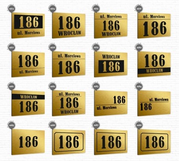 Tabliczka ADRESOWA NA DOM NUMER DOMU ZE STRZAŁKĄ
