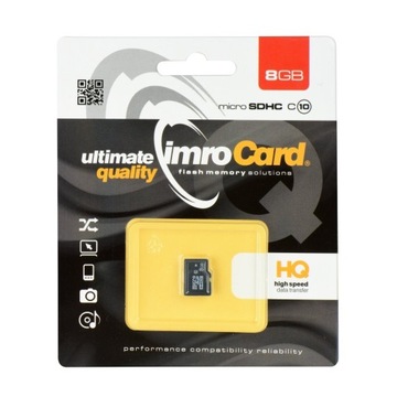 Карта памяти IMRO microSD 8 ГБ КЛАСС 10 UHS I 100 МБ/с