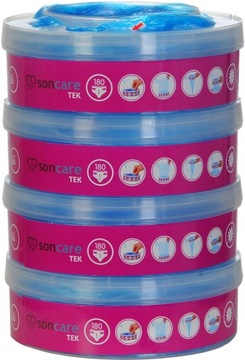 SONCARE WKŁAD DO KOSZA TOMMEE TIPPEE SANGENIC, TWIST & CLICK 4-PAK