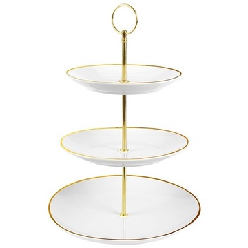 ФАРФОРОВАЯ ТАРЕЛКА ДЛЯ ТОРТА, 3-Х ЯРУСНАЯ