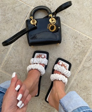 Мегахит Donna Moda белые шлепанцы 40