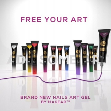 MAKEAR краска гель-уф PROART ЧЕРНАЯ для декора