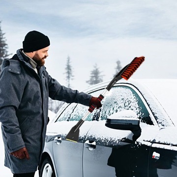 Skrobaczka Mosiężna Ze Szczotką 75CM Mata Antyszronowa Na Szybę Zimę Osłona