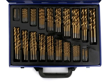 СВЕРЛА ТИТАНОВЫЕ ПО МЕТАЛЛУ HSS-ЖЕСТЯНАЯ НАБОР 170 ШТ.