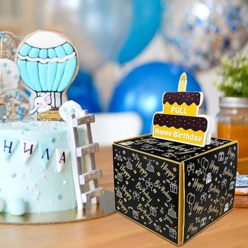 Вытащить подарочную коробку День рождения Копилка DIY Kit Копилка для наличных денег