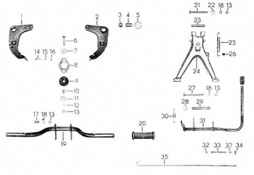 SIMSON S51 ВТУЛКА ТОРМОЗНОГО РЫЧАГА КОМПЛЕКТ ШАЙБ