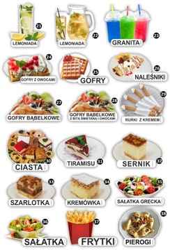 NAKLEJKA MENU NA POTYKACZ STOJAK REKLAMOWY TABLICA