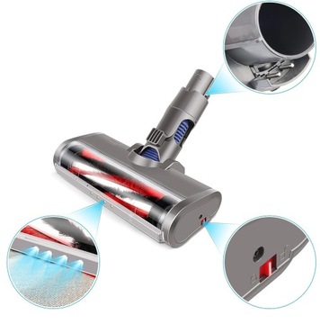 Elektryczna szczotka walcowa, zmotoryzowana, turbo, kompatybilna z Dyson V6