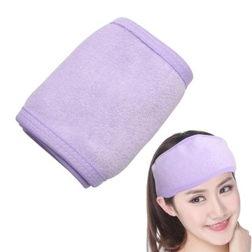 Повязка для лица SPA и регулируемый махровый шарф фиолетового цвета