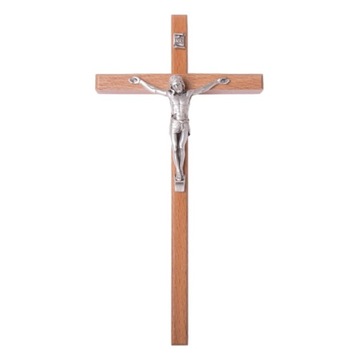 KRZYŻ WISZĄCY NA ŚCIANĘ 16cn JASNE DREWNO DO DOMU