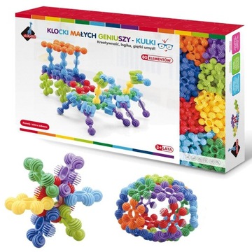 Klocki konstrukcyjne małego geniusza kulki 80el 09534
