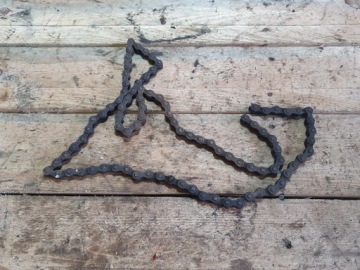 ВИНТАЖНАЯ ПРИВОДНАЯ ЦЕПЬ ДЛЯ ВЕЛОСИПЕДА ROMET KARAT ОРИГИНАЛ PRL