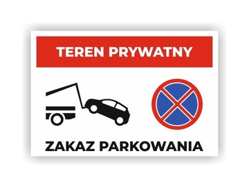 Tabliczka TEREN PRYWATNY 30x20 cm UV