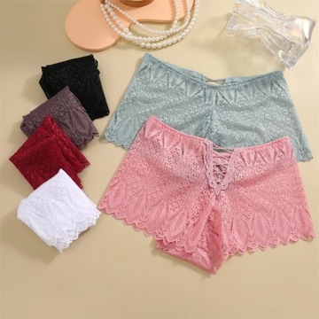 ЧЕРНЫЕ КРУЖЕВНЫЕ ТРУСЫ-БОКСЕРЫ С ЗАВЯЗКАМИ SEXY кружево 36 S