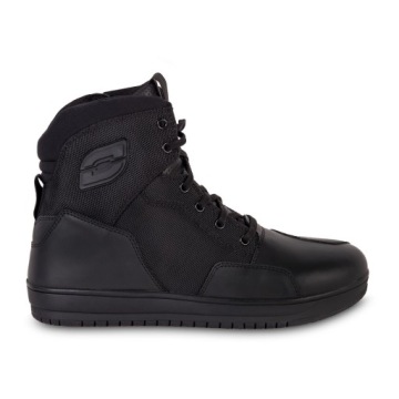 Мотоциклетные ботинки OZONE SPIN BLACK/BLACK SOLE, черные БЕСПЛАТНО