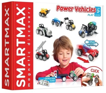 Klocki magnetyczne SmartMax Power Pojazdy MIX 25el