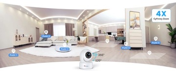 ЭЛЕКТРОННАЯ PTZ-КАМЕРА «НЯНЯ» WIFI ДОМАШНЯЯ IP 2,5K 4MP ВНУТРЕННЯЯ PTZ-КАМЕРА