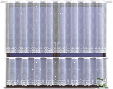 Firana wzór 628d124 rozm. 400x80cm (z obszyciem)