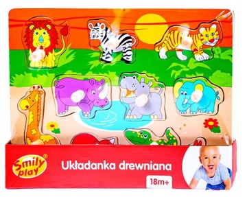 ДЕРЕВЯННЫЕ ПАЗЛЫ ЖИВОТНЫЕ SMILY PLAY