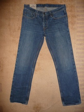 Spodnie dżinsy HOLLISTER W33/L32=45,5/108cm jeansy