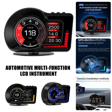 Автомобильный HUD Проекционный дисплей OBD GPS Спидометр F15