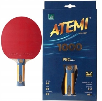 RAKIETKA PALETKA DO PING-PONGA TENISA STOŁOWEGO ATEMI 1000 PRO
