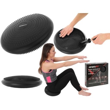 DYSK PODUSZKA SENSOMOTORYCZNA Z KOLCAMI POMPKA DO ĆWICZEŃ 33CM ENERO FIT