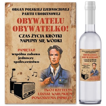 Etykiety Naklejki na wódkę urodzinową 10szt ET5