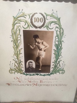 Dyplom 100-ej Walki Mistrza Europy MAJCHRZYCKIEGO