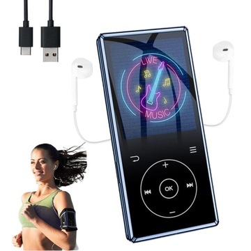 ODTWARZACZ MUZYCZNY MP3 PAMIĘĆ 32GB BLUETOOTH 5.0+ SŁUCHAWKI