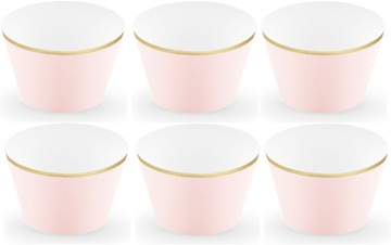 Papilotki na muffinki Komunia Ślub Wesele 6 szt.