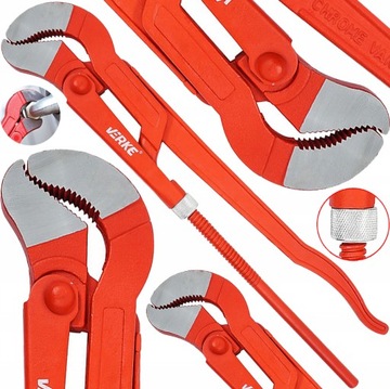 KLUCZ HYDRAULICZNY DO RUR SZWEDZKI NASTAWNY CĘGI ŻABA ŻABKA TYP S 2'' CALE