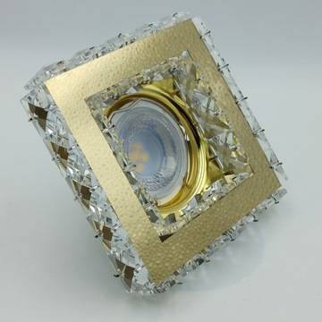 Встраиваемый стеклянный потолочный светильник с галогенными кристаллами