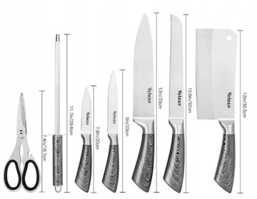 НАБОР НОЖЕЙ VELAZE 8 ПРЕДМЕТОВ