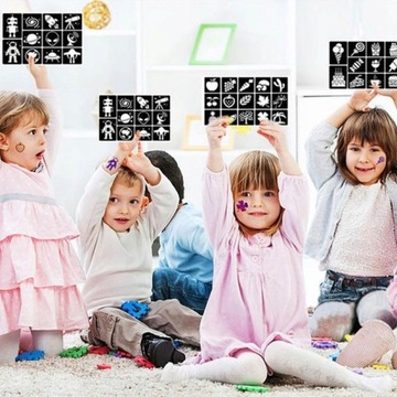 БЛЕСТКИЕ ТАТУ БОЛЬШОЙ НАБОР ШАБЛОНОВ ТАТУ КРЕАТИВНЫЙ БЛЕСК В ПОДАРОК