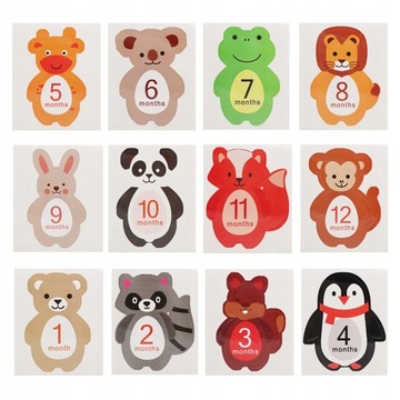 NAKLEJKI Z MIESIĄCAMI DLA NIEMOWLĄT