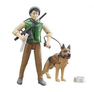 Bruder 62660 Figurka leśniczy z psem + akcesoria