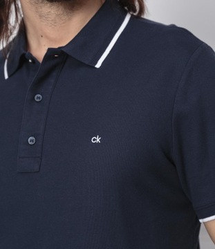 CALVIN KLEIN KOSZULKA POLO REFINED PIQUE LOGO S