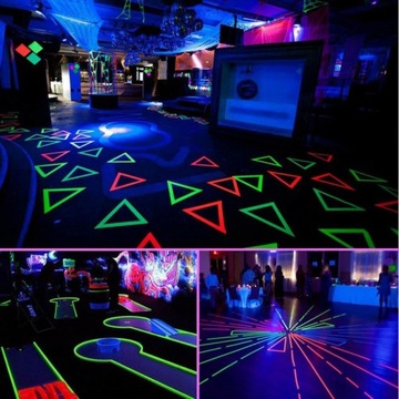 СВЕТЯЩАЯСЯ В ТЕМНОТЕ ФЛУОРЕСЦЕНТНАЯ УФ ЦВЕТНАЯ КЛЕЙКАЯ ЛЕНТА ДЛЯ УКРАШЕНИЯ