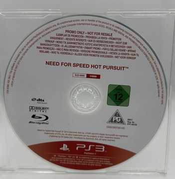 GRa Need for Speed: Hot Pursuit PS3 Playstation 3 Promo Copy