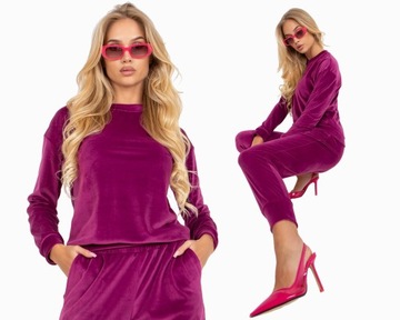 Komplet DAMSKI dres WELUR dresy F608 c.fuksja L/XL