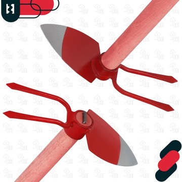 МОТЫКА СЕРДЦЕ С ВИЛАМИ МОТЫКА КЛИНОВАЯ С КОГТЯМИ 80 ММ ДВУХСТОРОННЯЯ